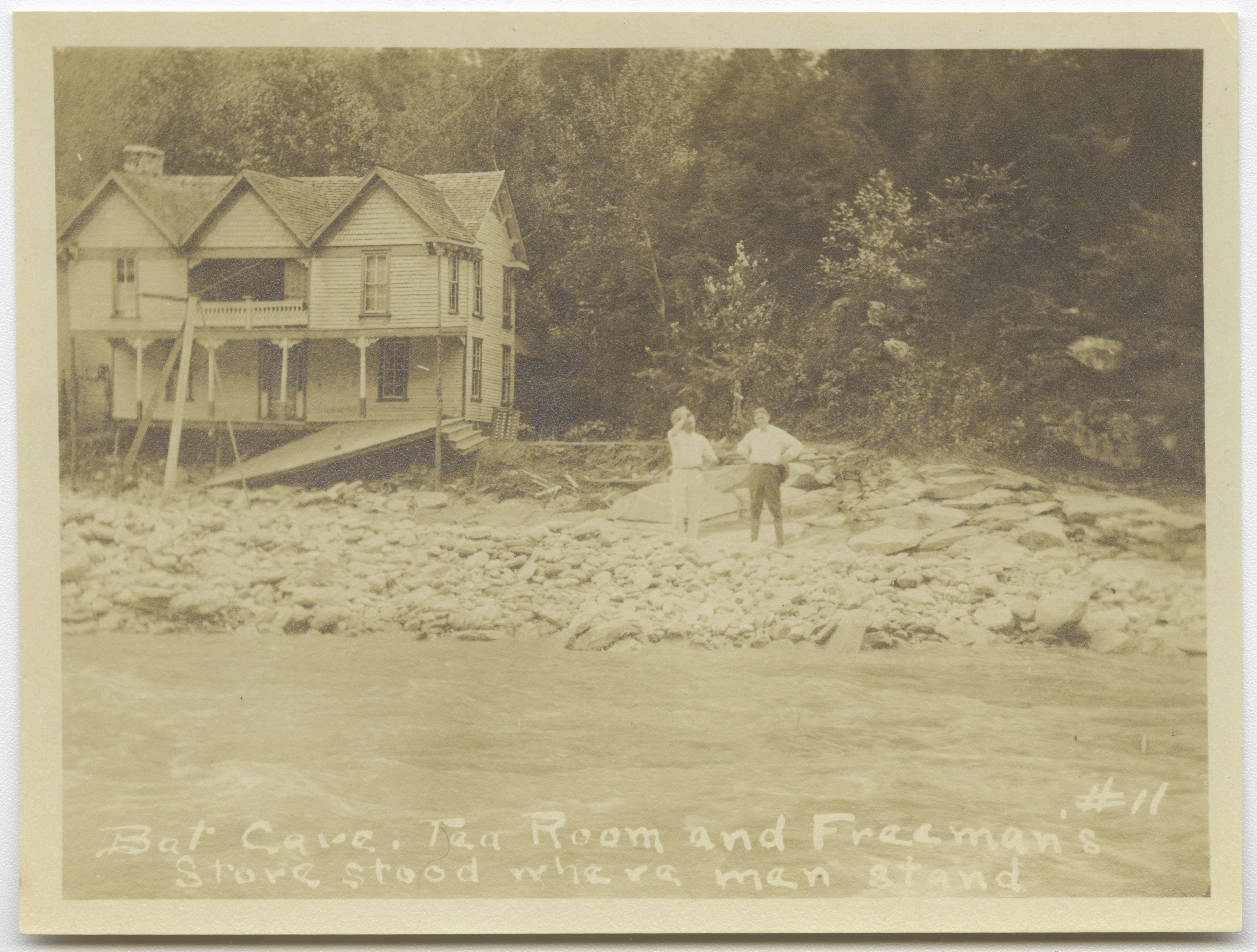 Historical photograph showing flood damage in western North Carolina, circa 1916